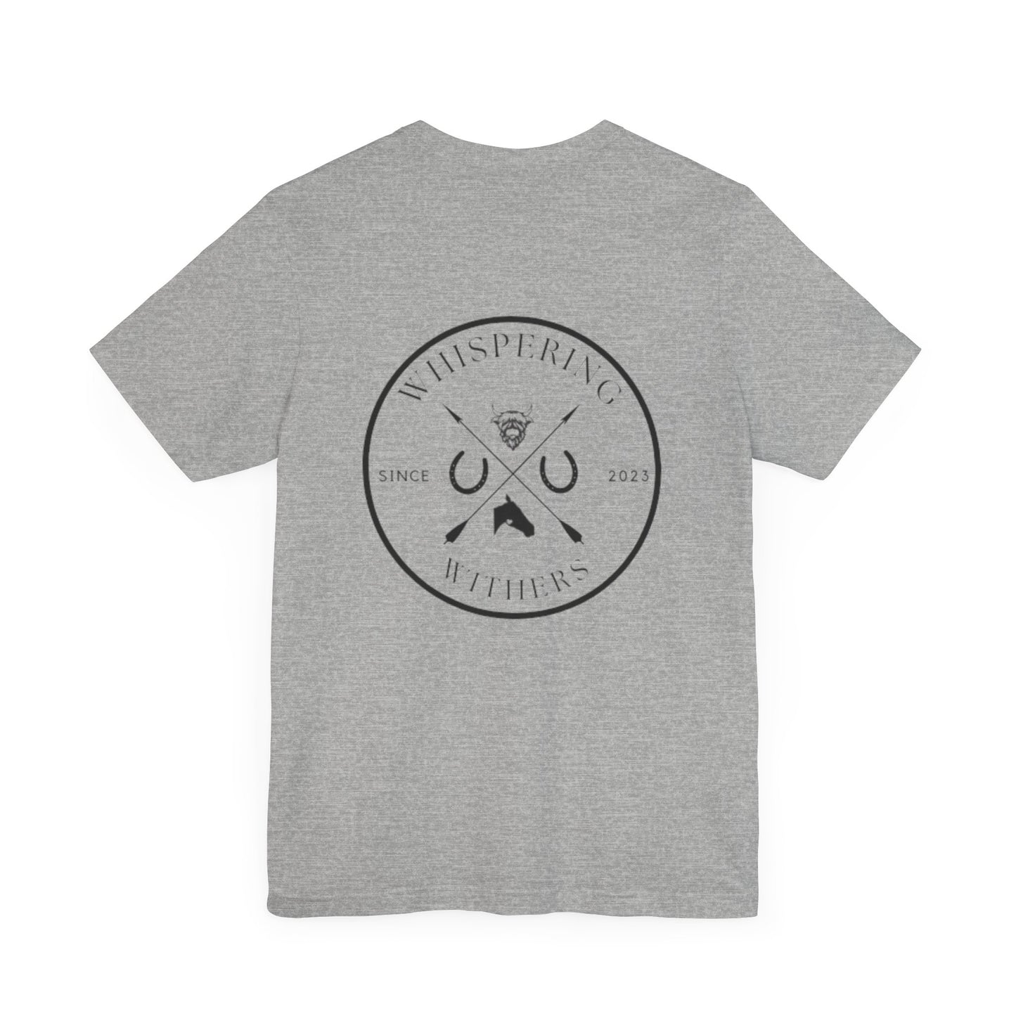 Whispering Withers Unisex Tee - Casual Graphic Short Sleeve Shirt | Fashion for Horse Lovers