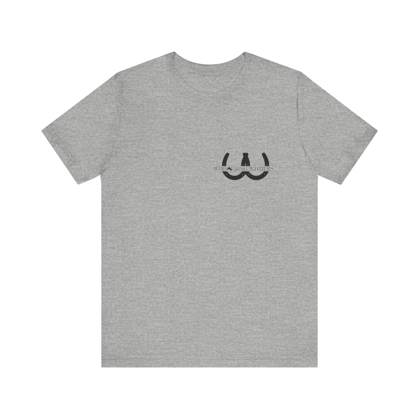 Whispering Withers Unisex Tee - Casual Graphic Short Sleeve Shirt | Fashion for Horse Lovers