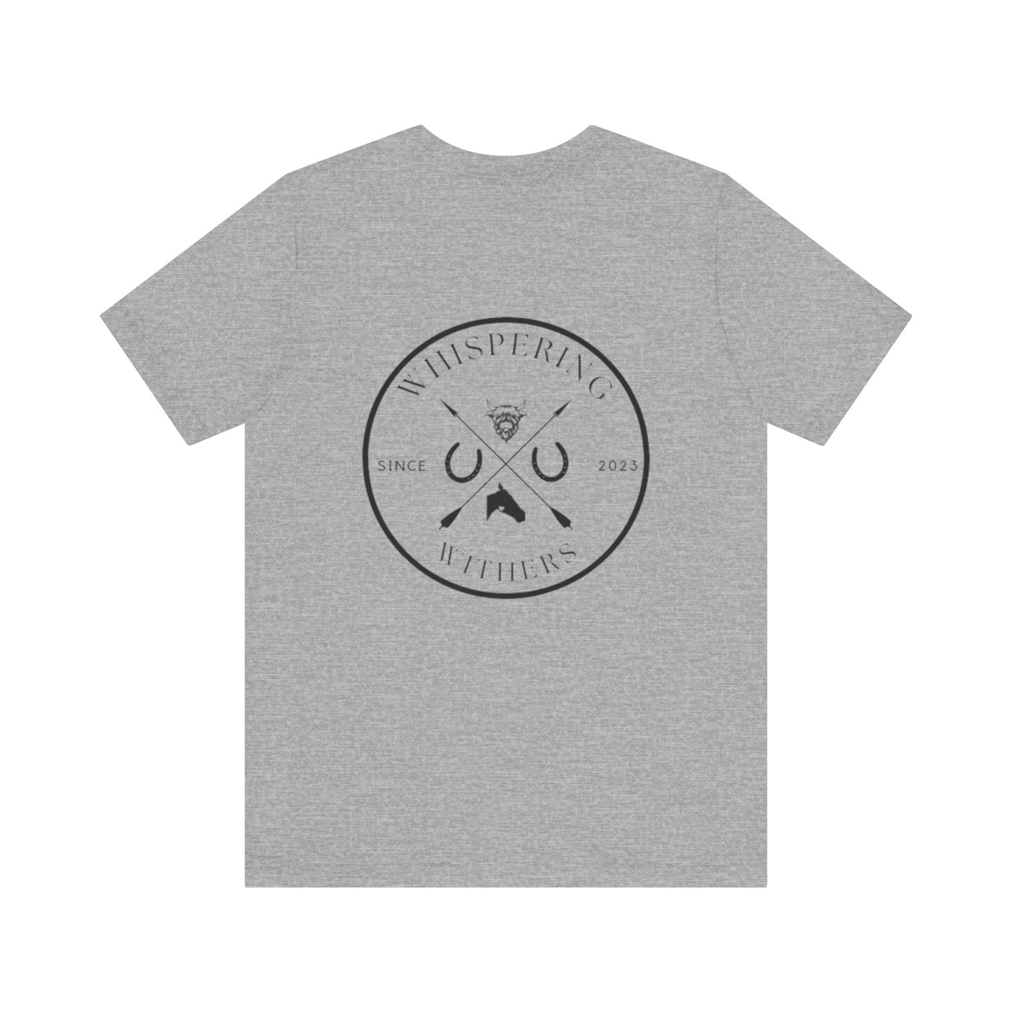 Whispering Withers Unisex Tee - Casual Graphic Short Sleeve Shirt | Fashion for Horse Lovers