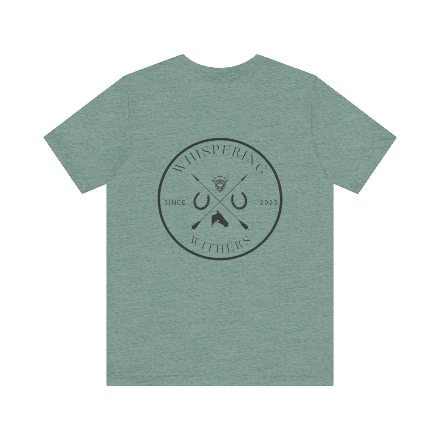 Whispering Withers Unisex Tee - Casual Graphic Short Sleeve Shirt | Fashion for Horse Lovers