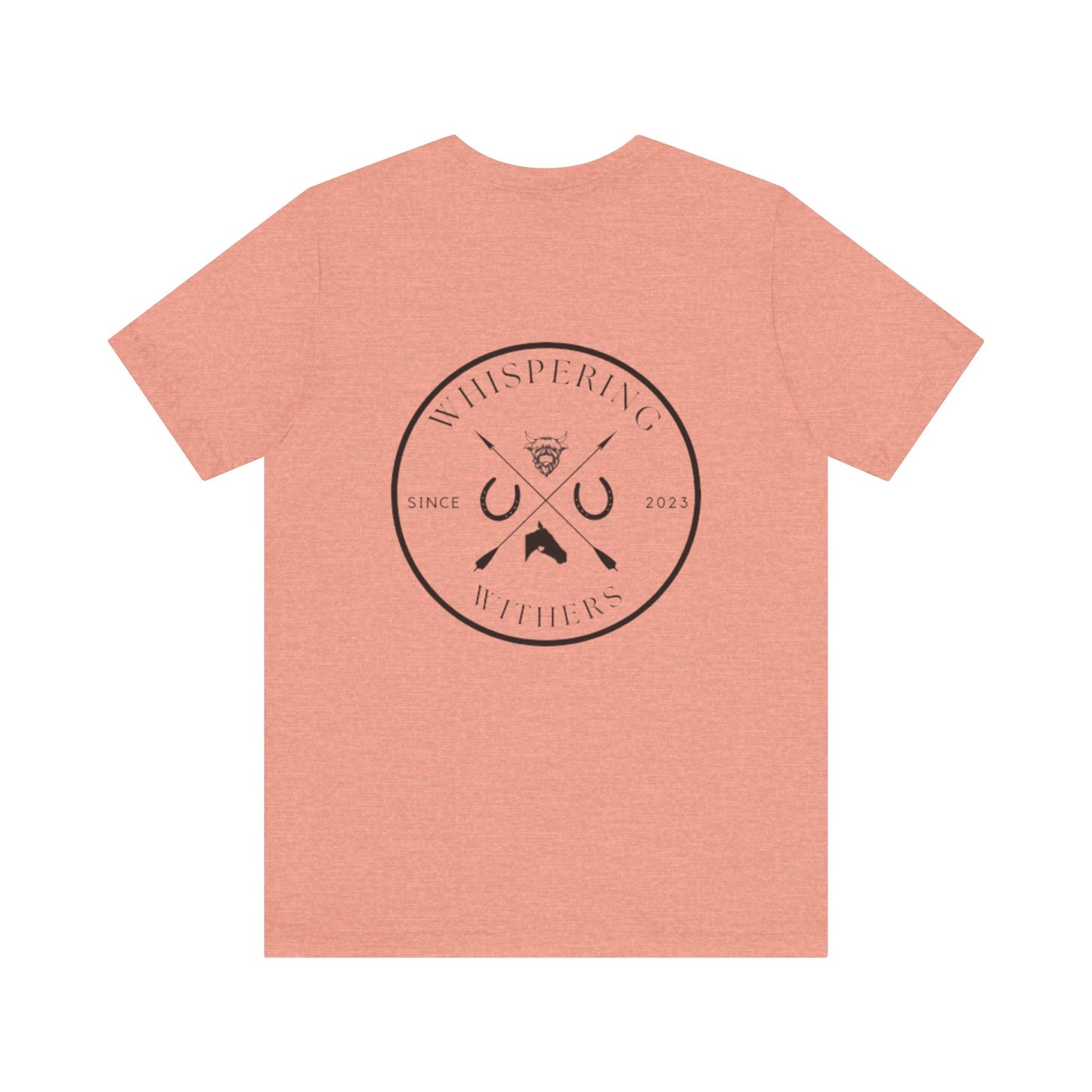 Whispering Withers Unisex Tee - Casual Graphic Short Sleeve Shirt | Fashion for Horse Lovers