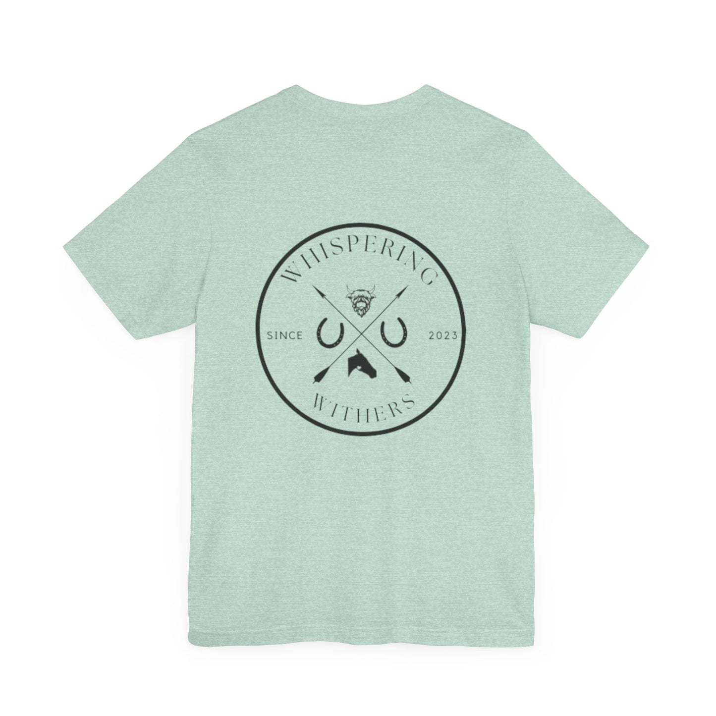 Whispering Withers Unisex Tee - Casual Graphic Short Sleeve Shirt | Fashion for Horse Lovers