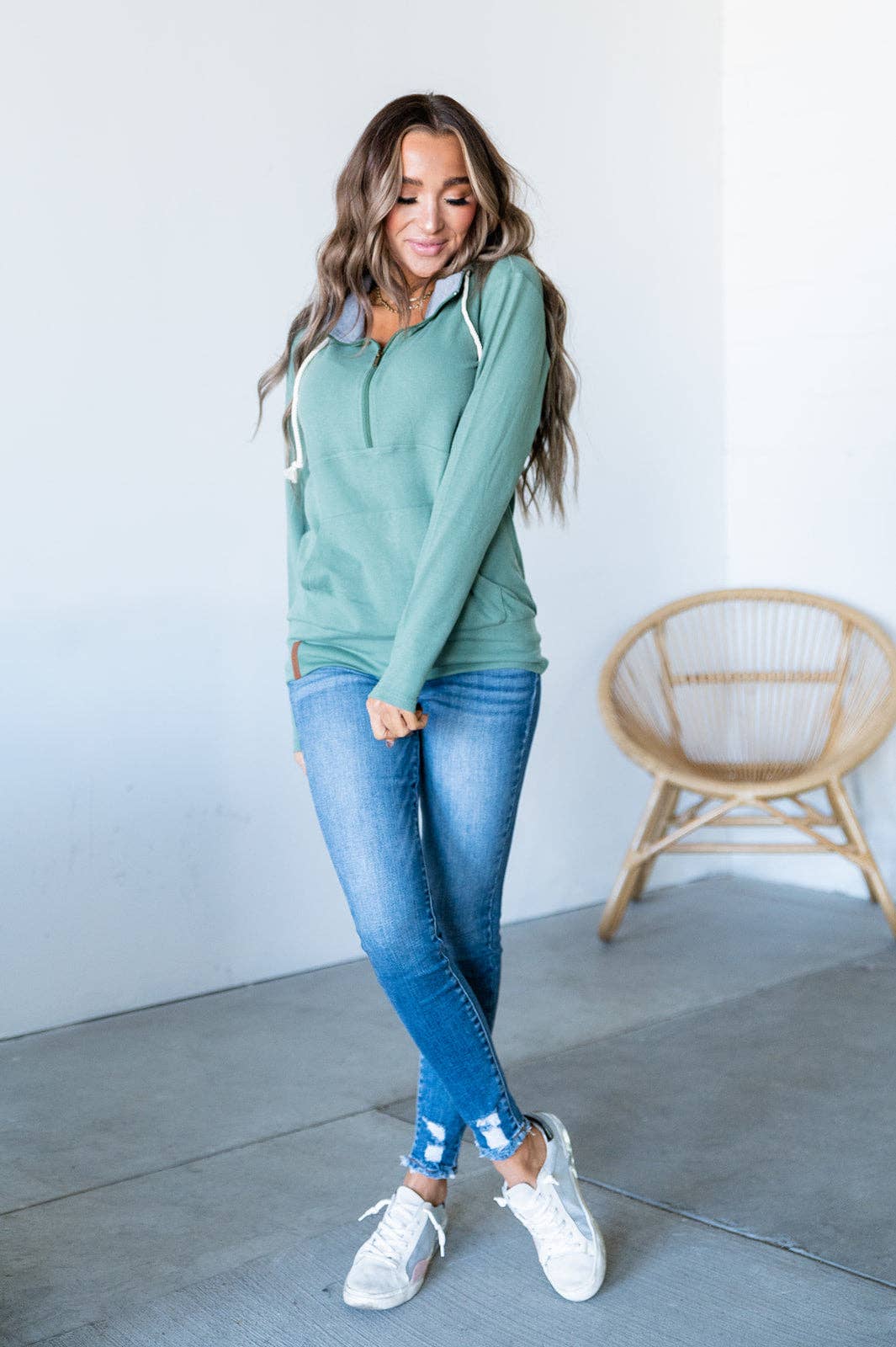 HalfZip Sweatshirt - Simple Things: S