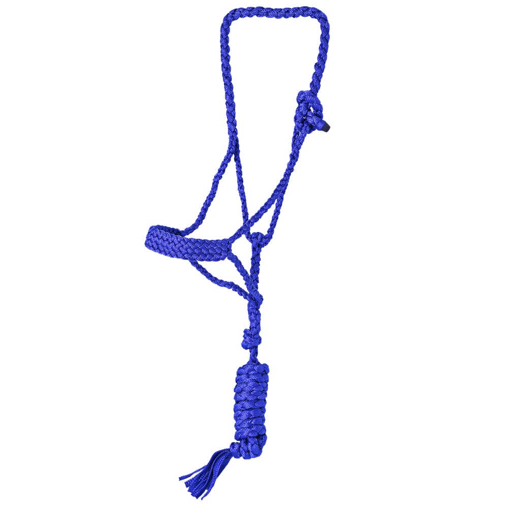9 Ft Nylon Poly Flat Braided Mule Tape Halter And Lead Rope: Turquoise