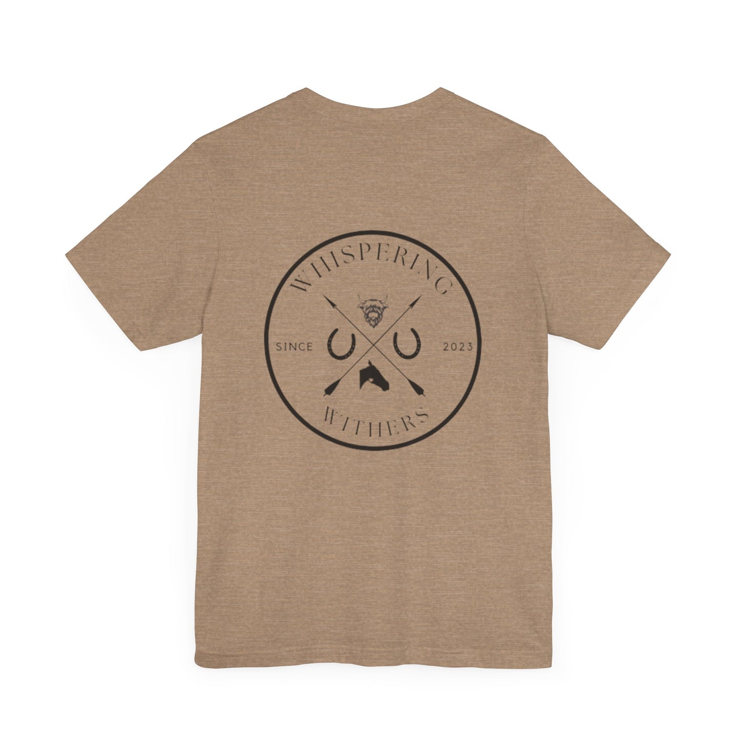 Whispering Withers Unisex Tee - Casual Graphic Short Sleeve Shirt | Fashion for Horse Lovers