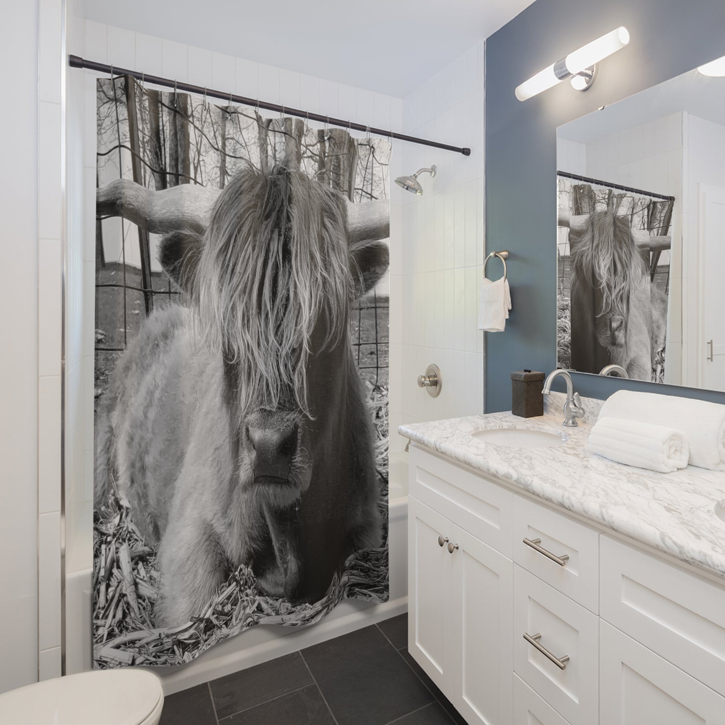 Highland Bull Shower Curtain