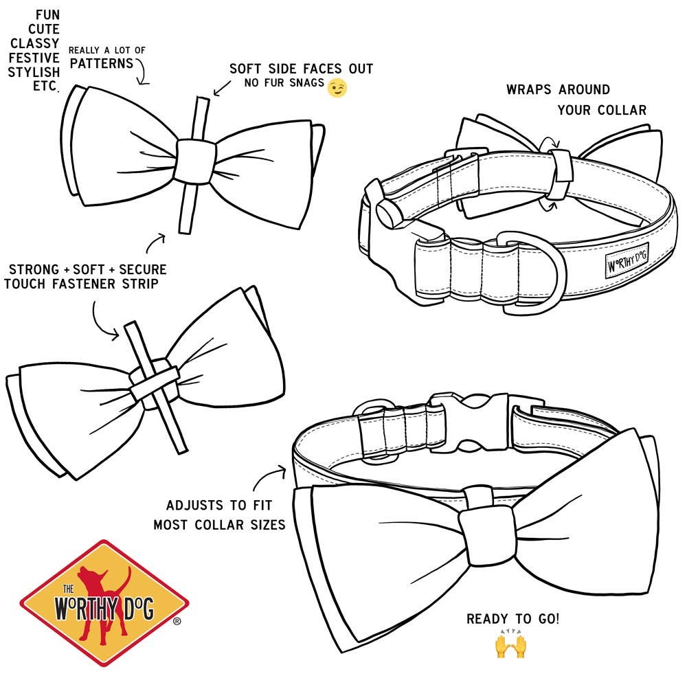Buffalo Bow Tie: Small / Black/White