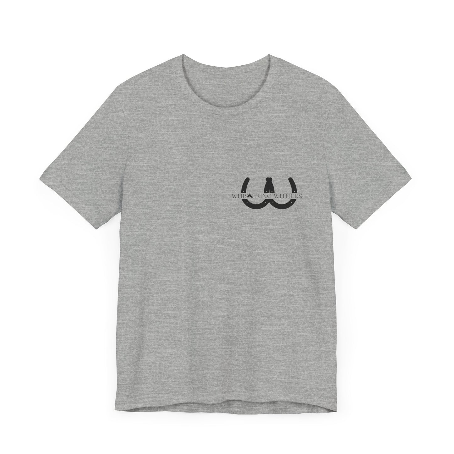 Whispering Withers Unisex Tee - Casual Graphic Short Sleeve Shirt | Fashion for Horse Lovers