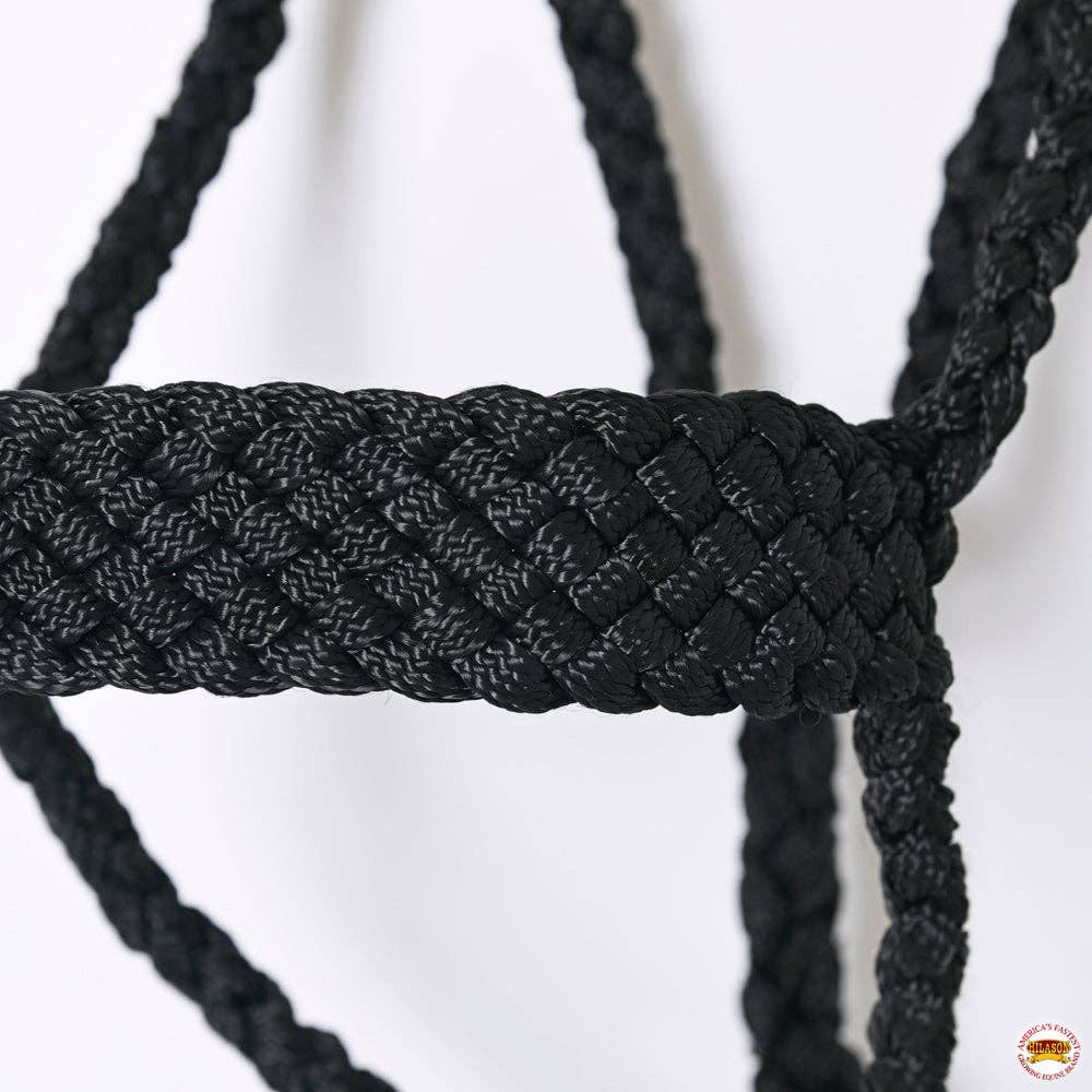 9 Ft Nylon Poly Flat Braided Mule Tape Halter And Lead Rope: Turquoise