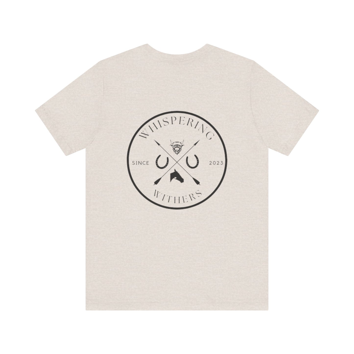 Whispering Withers Unisex Tee - Casual Graphic Short Sleeve Shirt | Fashion for Horse Lovers