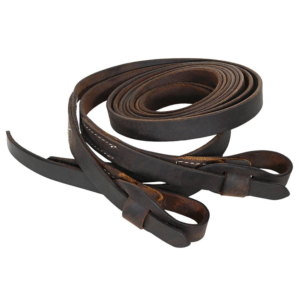 Hilason Western Horse Genuine Leather Western Split Reins: 5/8" X 8'