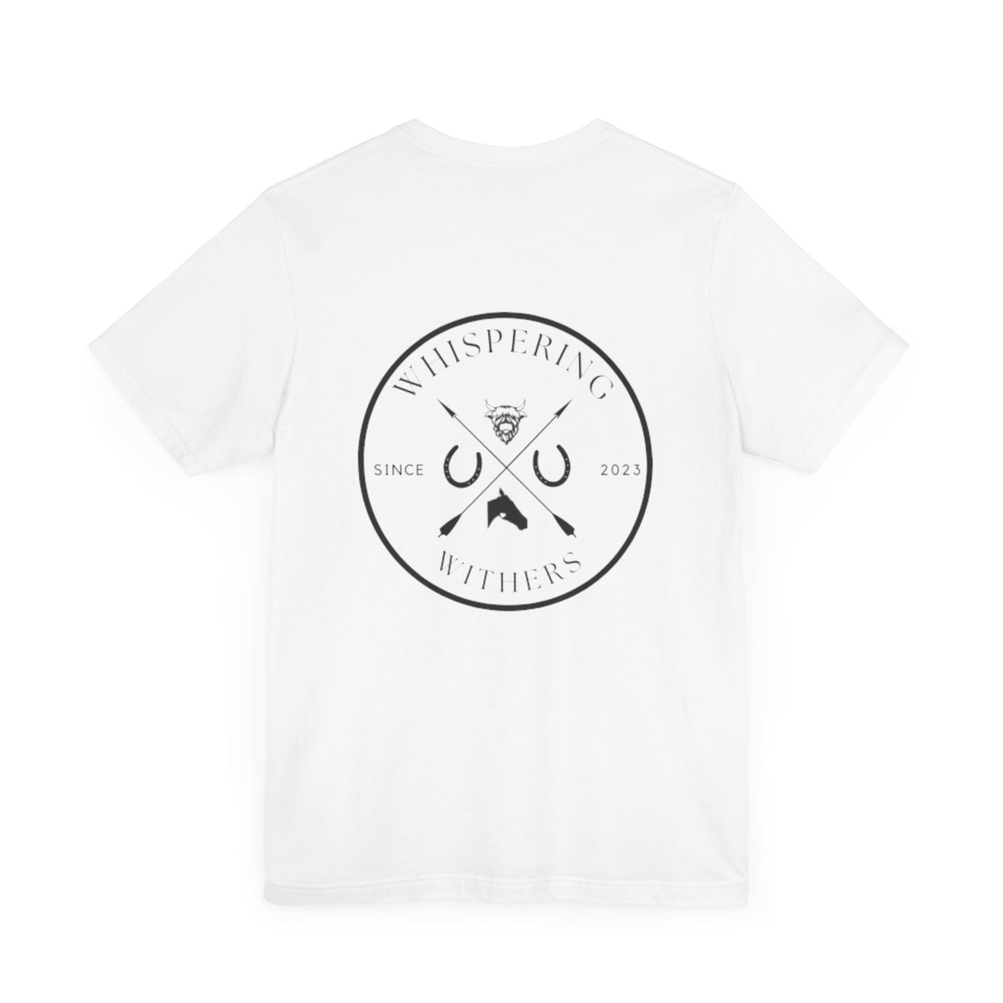 Whispering Withers Unisex Tee - Casual Graphic Short Sleeve Shirt | Fashion for Horse Lovers