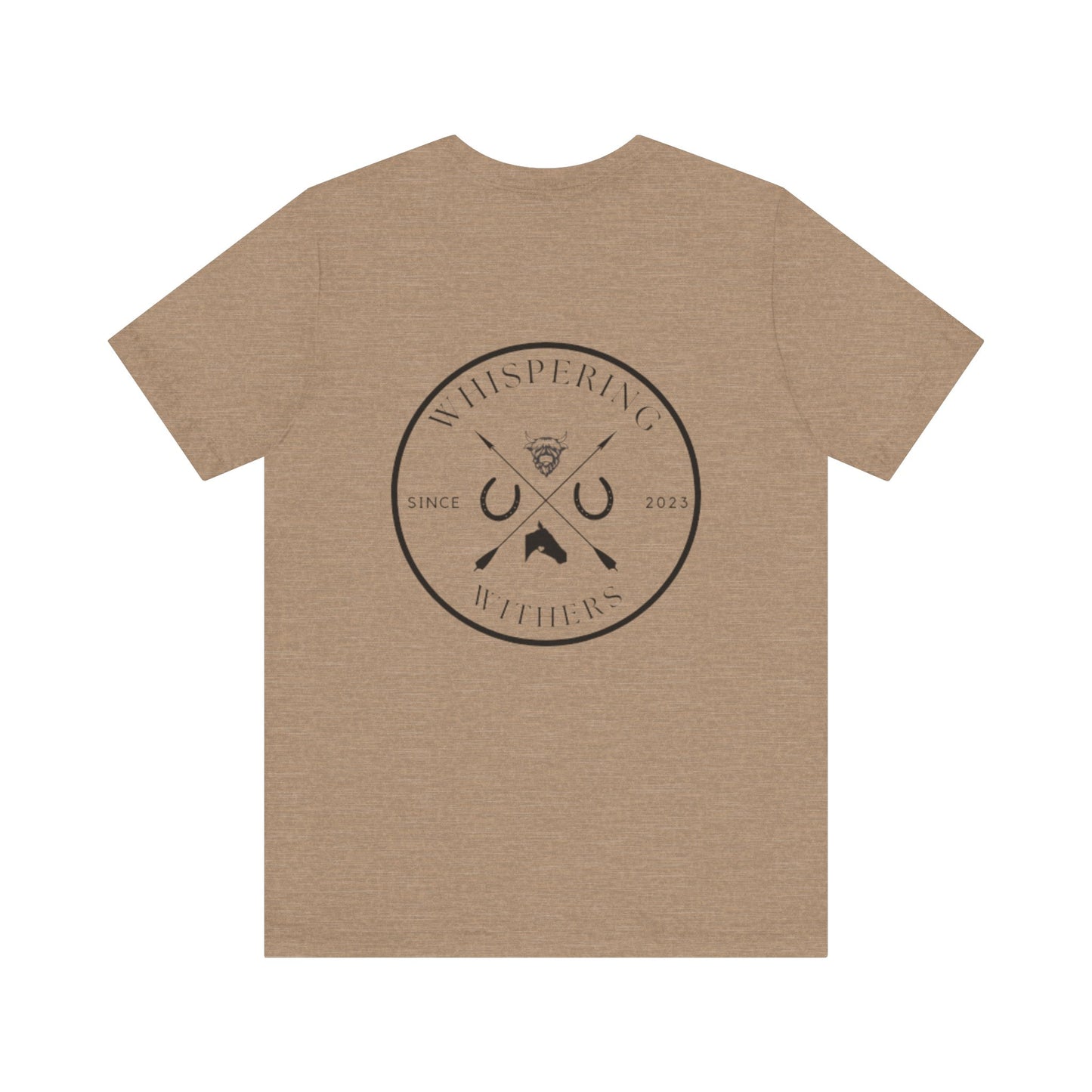 Whispering Withers Unisex Tee - Casual Graphic Short Sleeve Shirt | Fashion for Horse Lovers