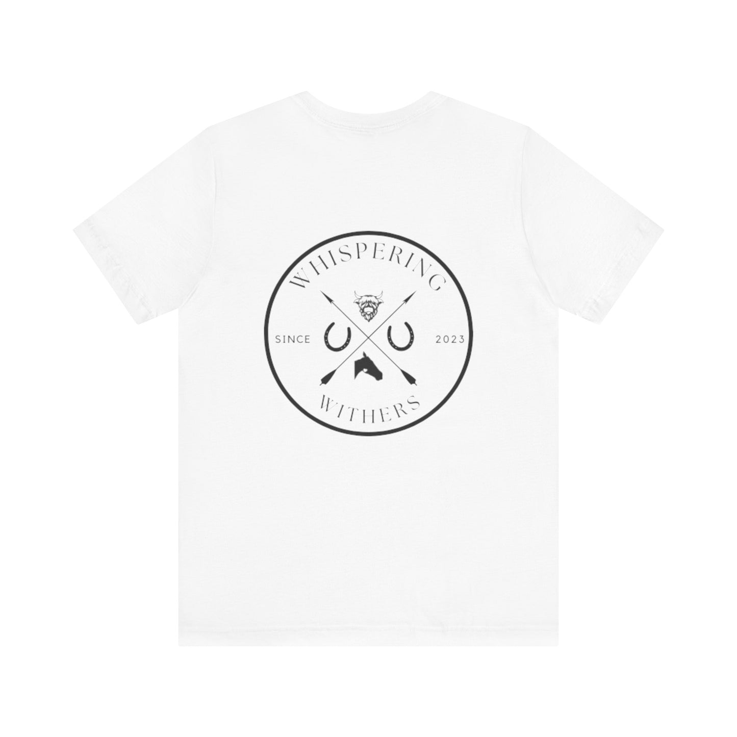 Whispering Withers Unisex Tee - Casual Graphic Short Sleeve Shirt | Fashion for Horse Lovers