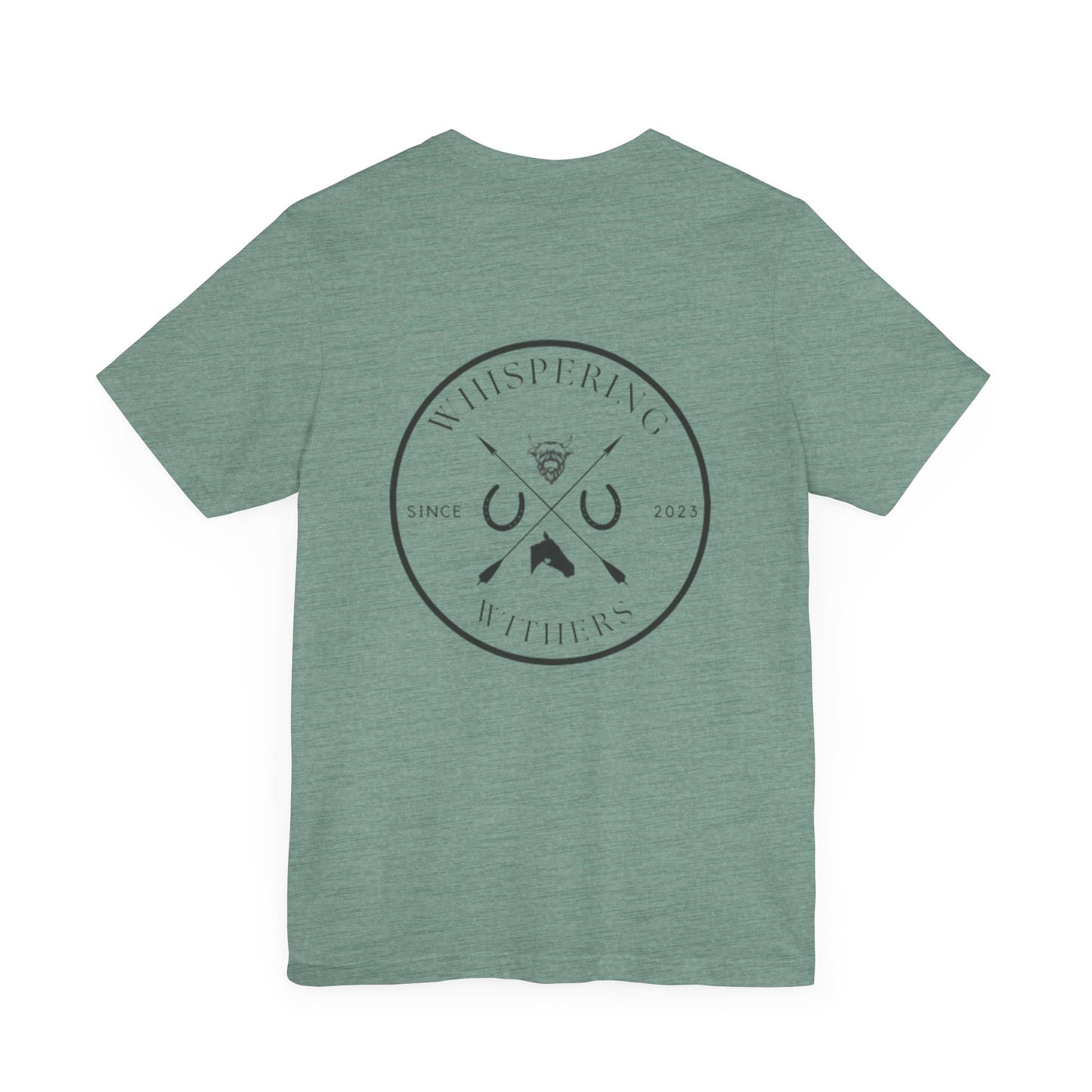 Whispering Withers Unisex Tee - Casual Graphic Short Sleeve Shirt | Fashion for Horse Lovers