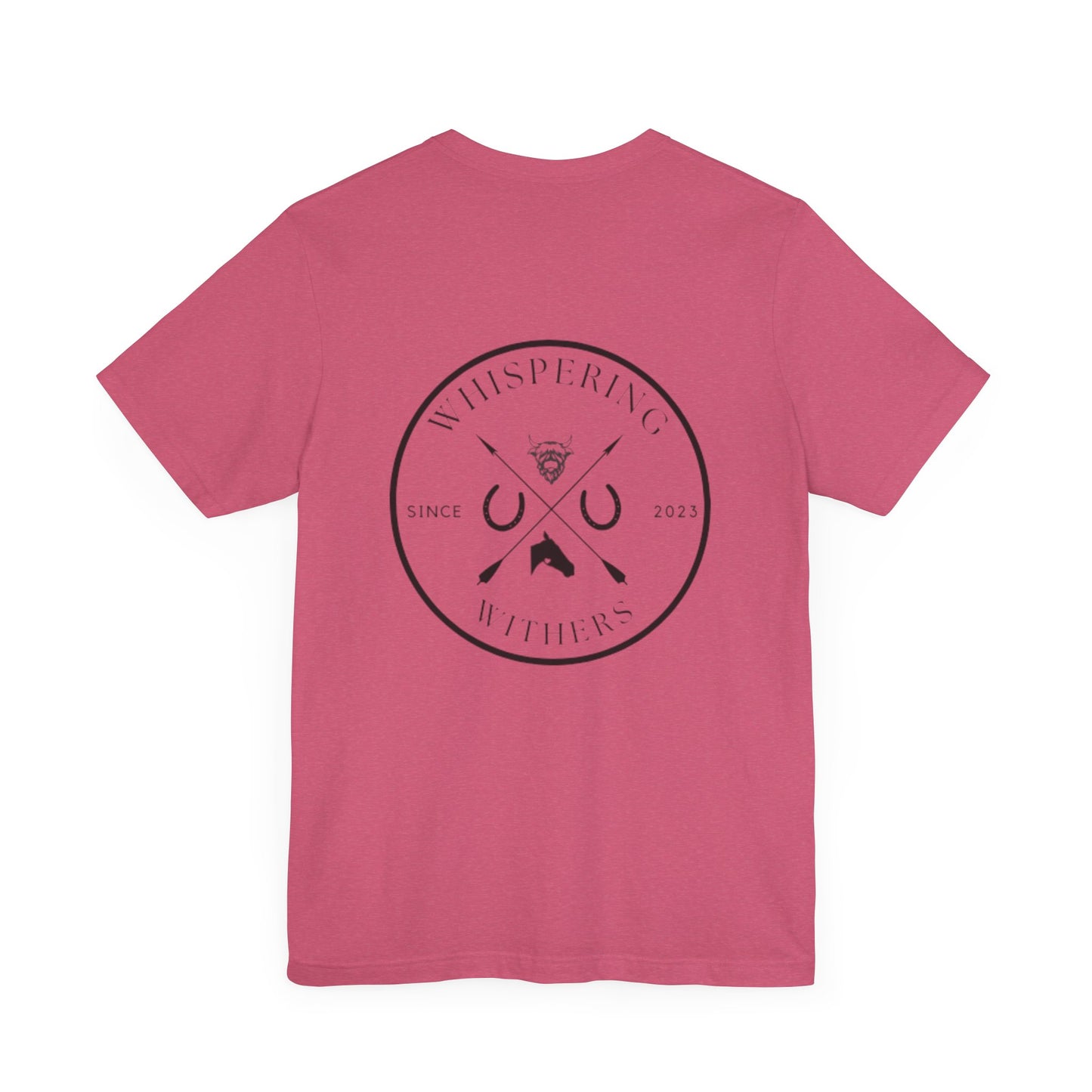 Whispering Withers Unisex Tee - Casual Graphic Short Sleeve Shirt | Fashion for Horse Lovers
