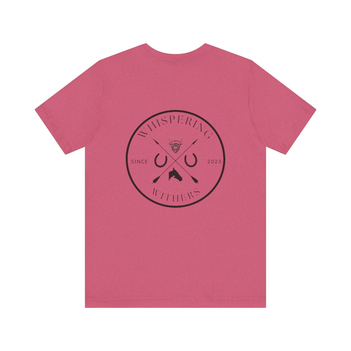 Whispering Withers Unisex Tee - Casual Graphic Short Sleeve Shirt | Fashion for Horse Lovers