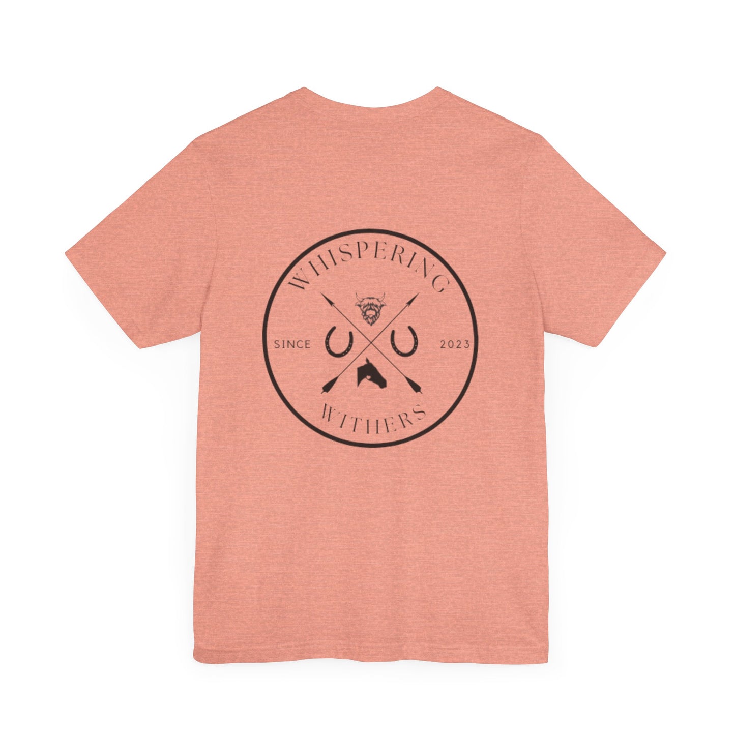 Whispering Withers Unisex Tee - Casual Graphic Short Sleeve Shirt | Fashion for Horse Lovers
