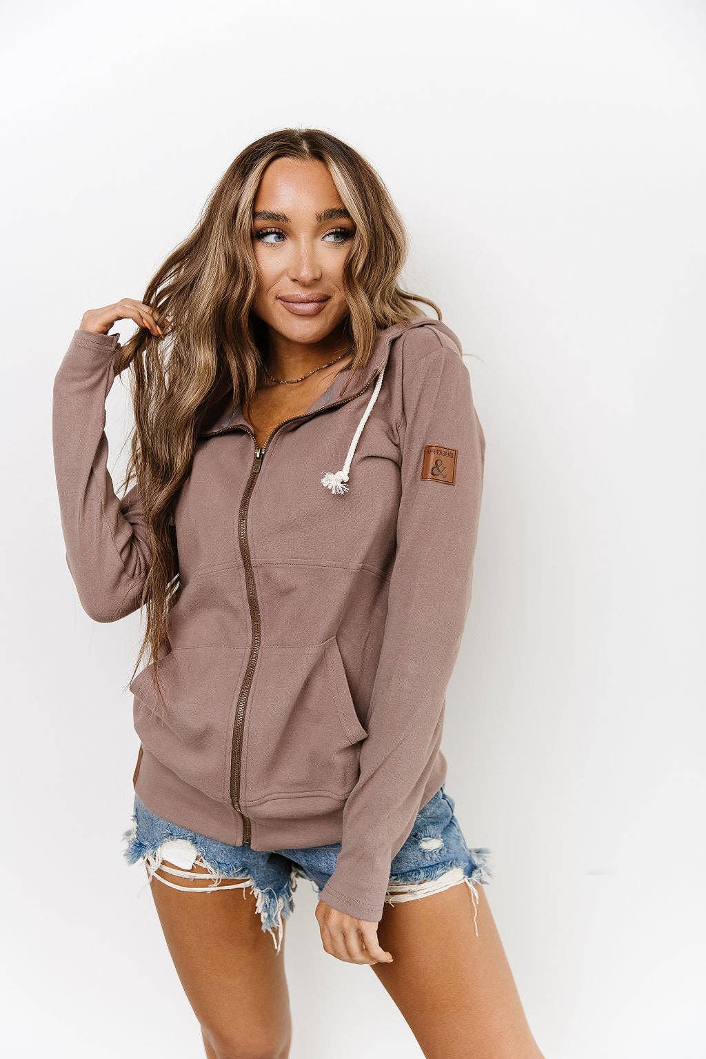 FullZip Sweatshirt - Dusty Mauve: S