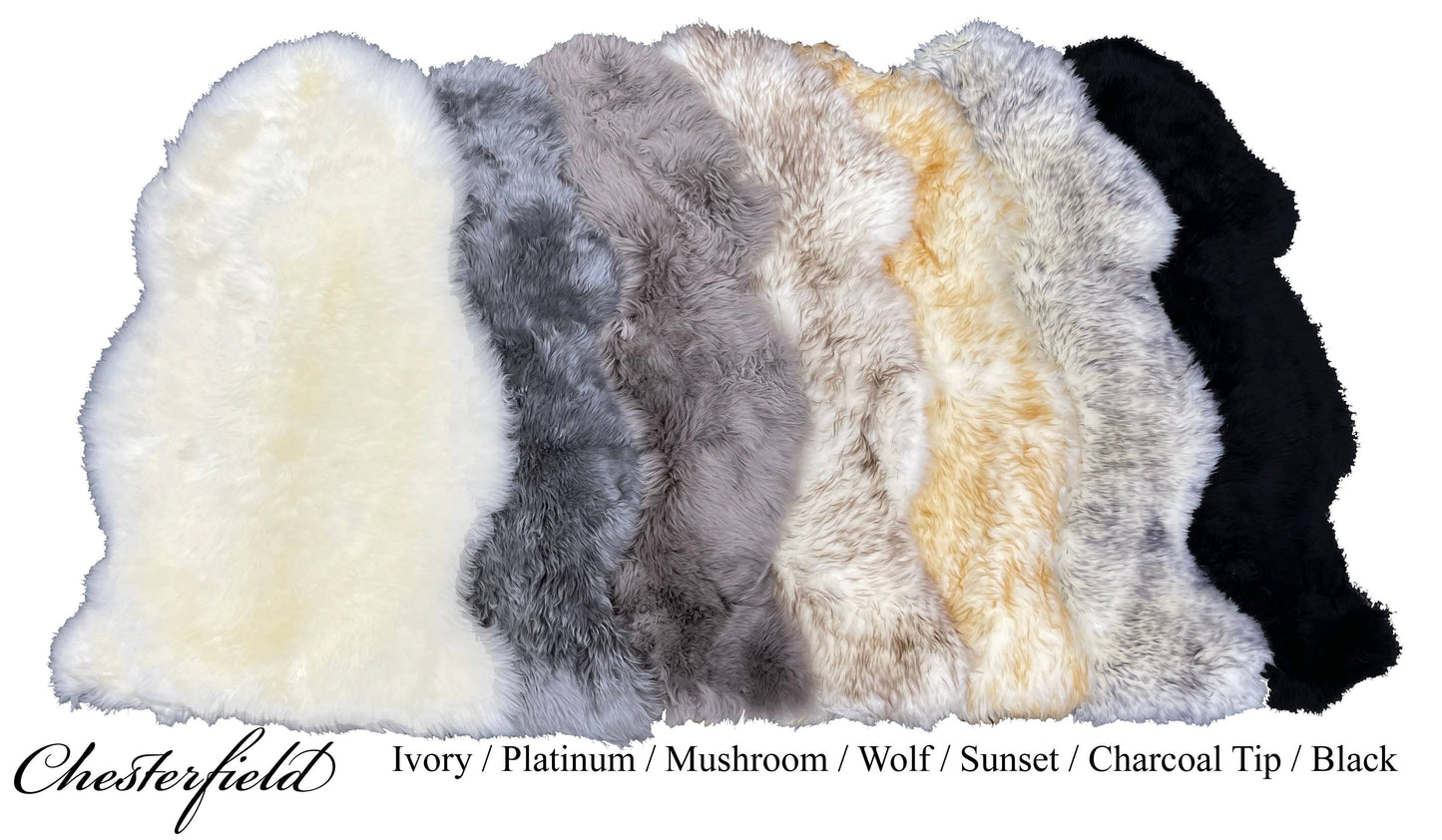 Sheepskin Rug: Wolf / Single (2'x3')