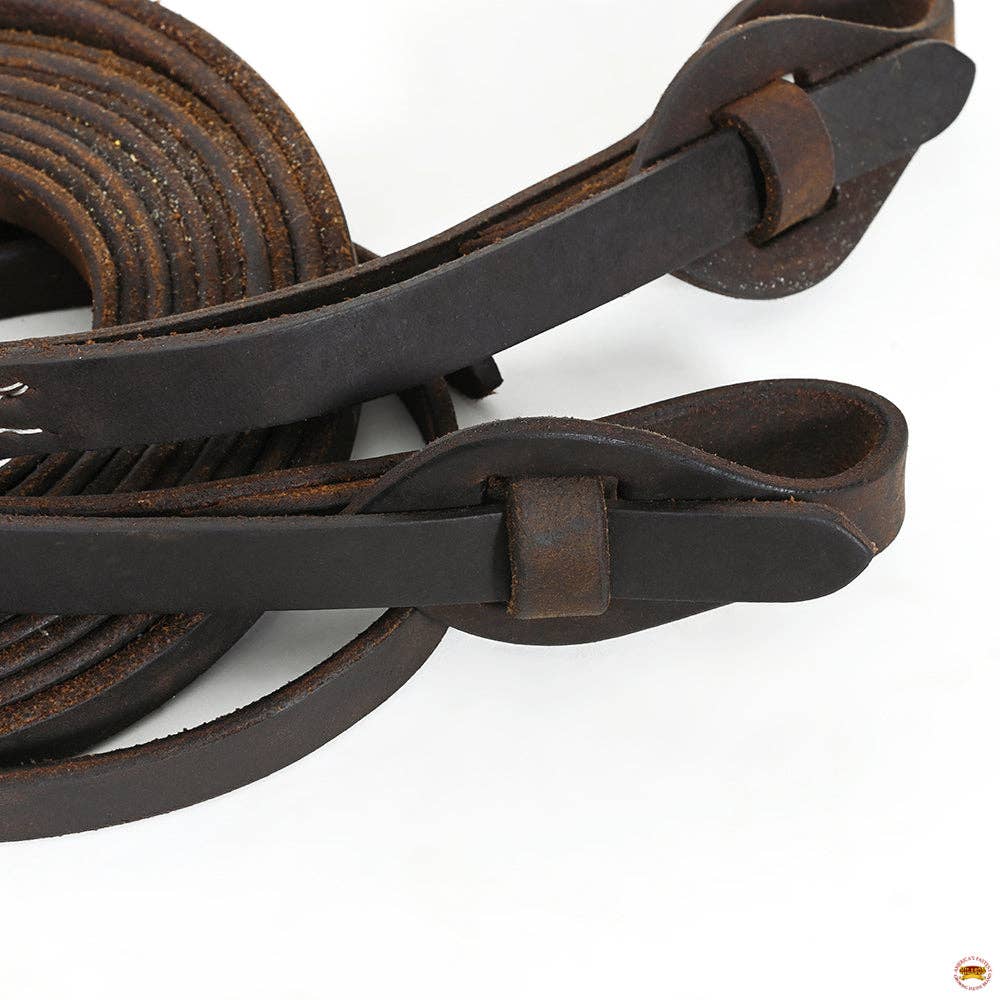 Hilason Western Horse Genuine Leather Western Split Reins: 5/8" X 8'