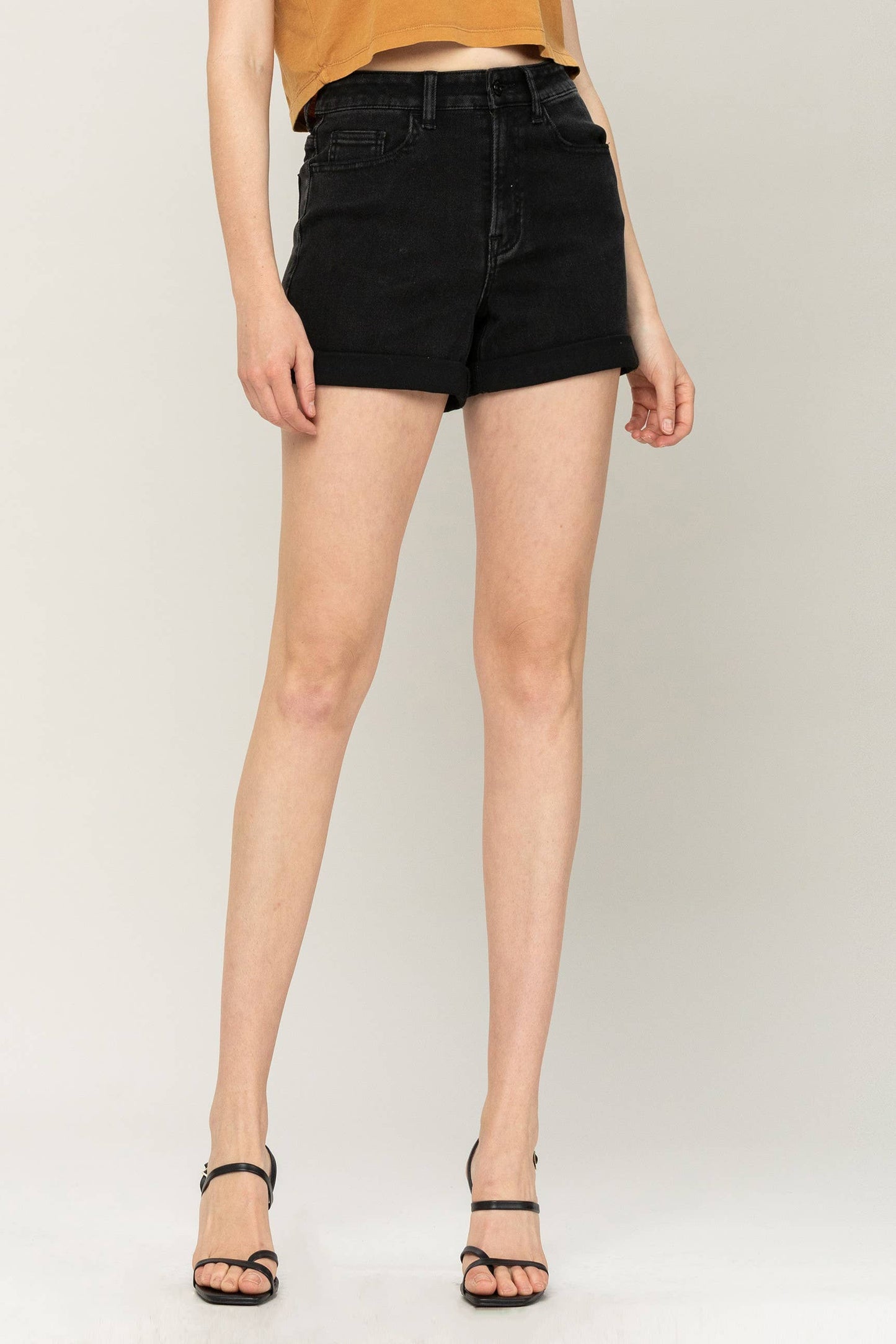 Super High Rise Double Cuffed Mom Short