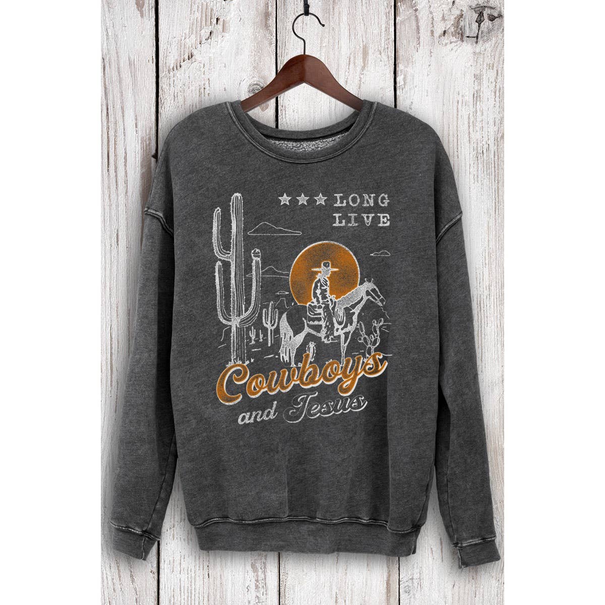 Love Live Cowboys and Jesus Crewneck