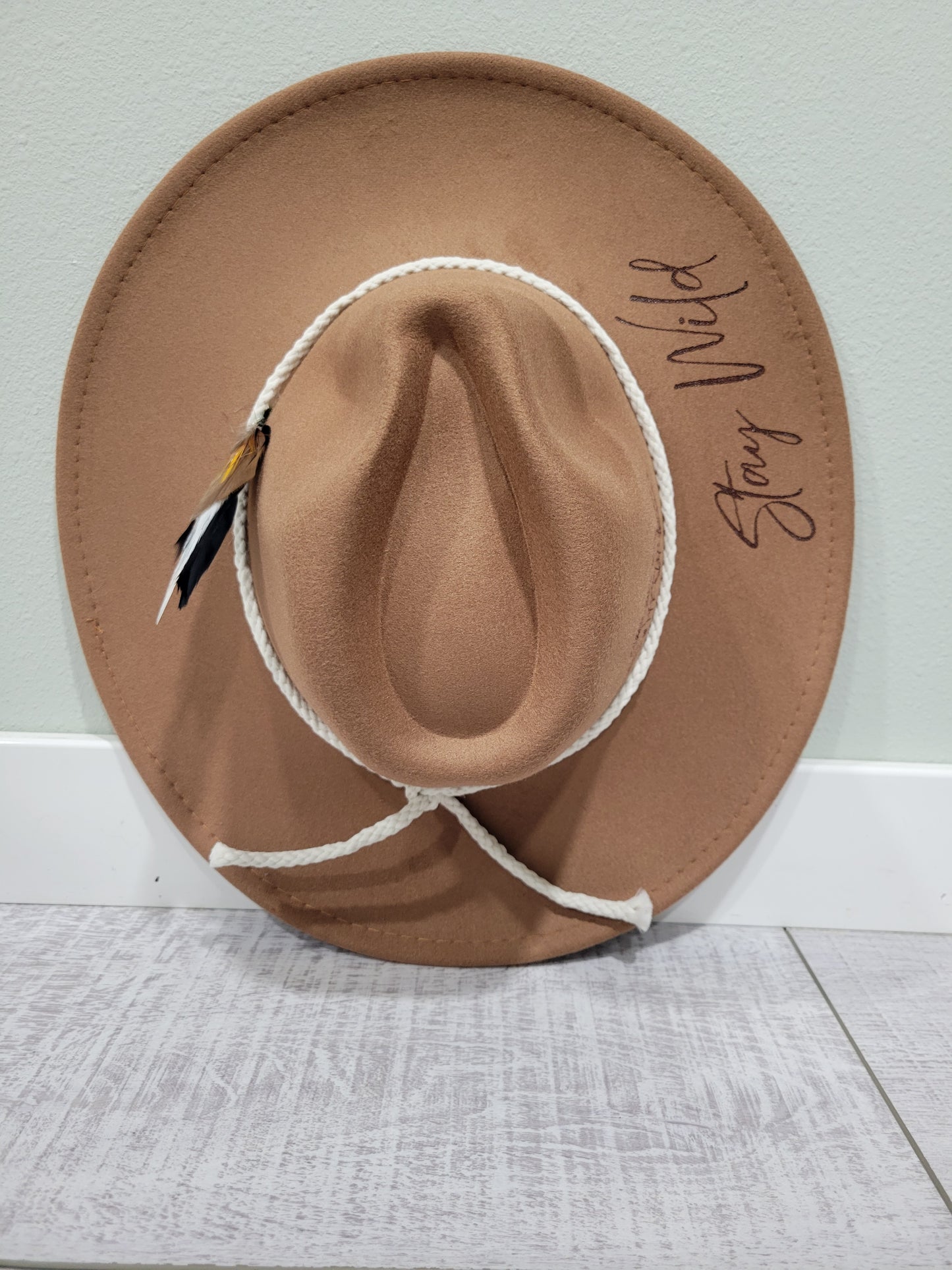 Wild Flower Burnt Hat | Stay Wild | Rancher Hat / Tan