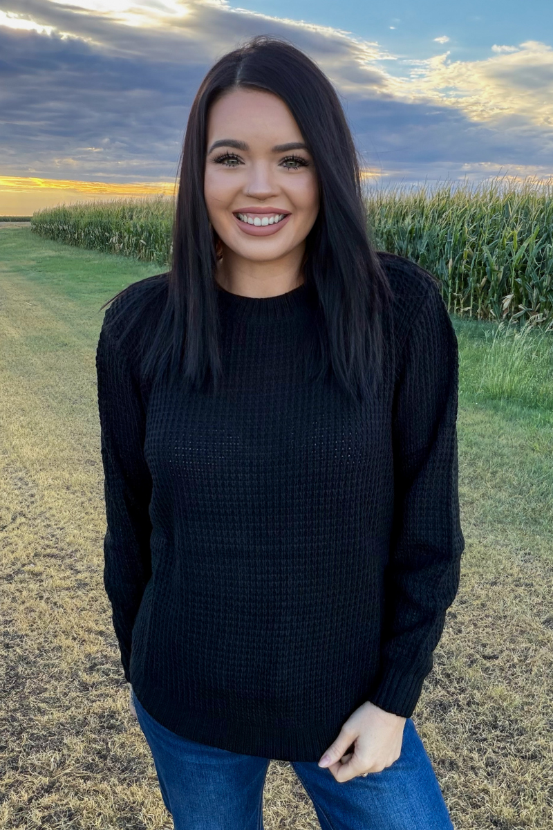 Sterling Staple Sweater - Black: XS