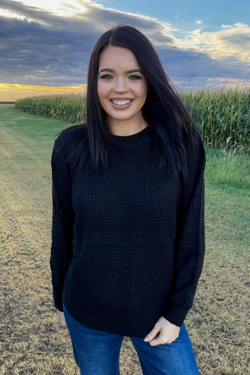 Sterling Staple Sweater - Black: XS