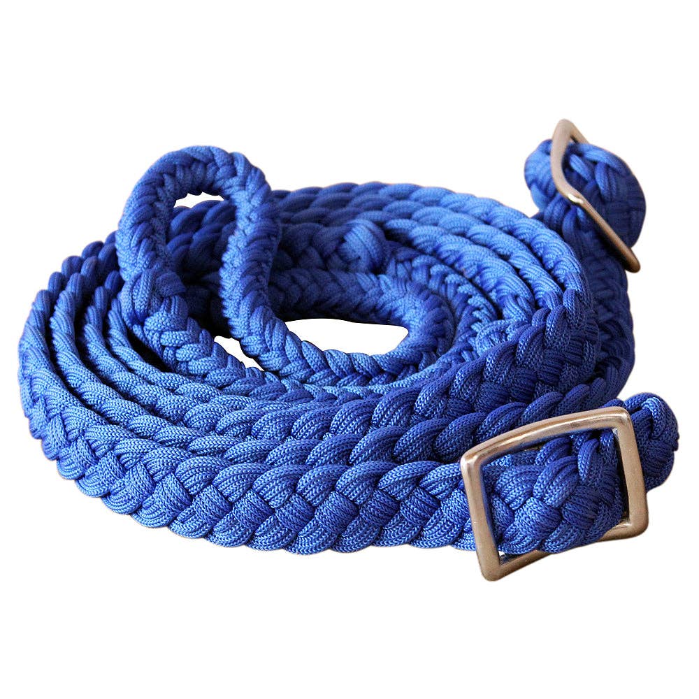 Hilason Braided Poly Barrel Horse Racing Reins Flat Grip Knots 1" X 8Ft | Rein Gifts: Red