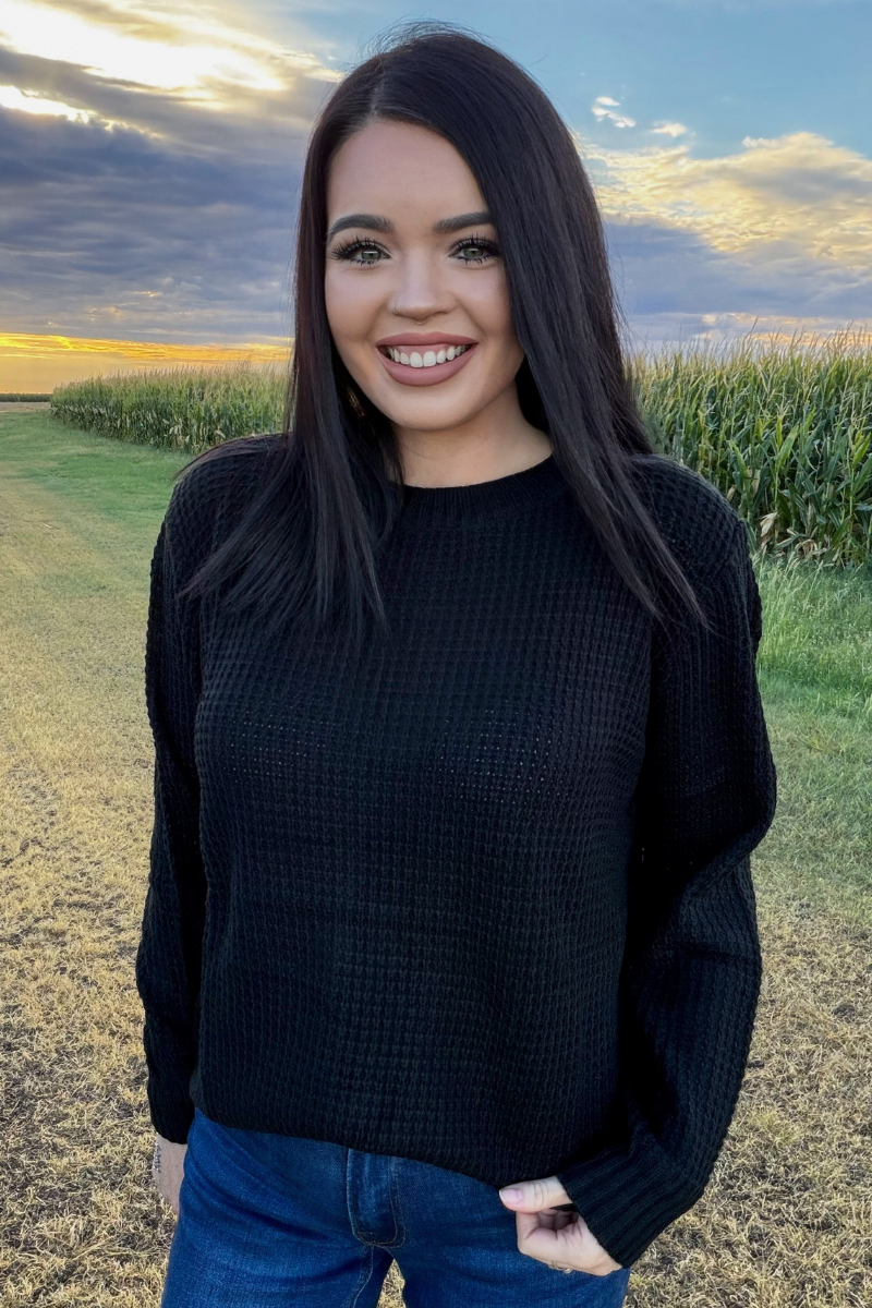 Sterling Staple Sweater - Black: XS