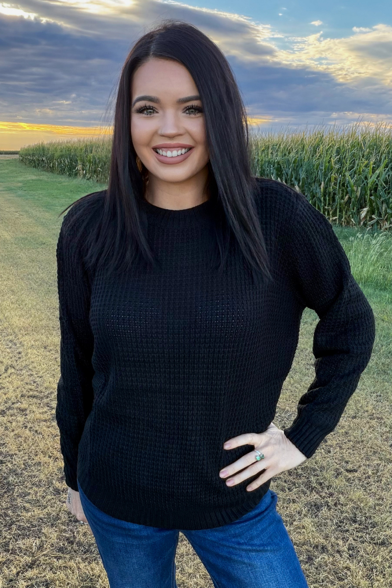 Sterling Staple Sweater - Black: XS