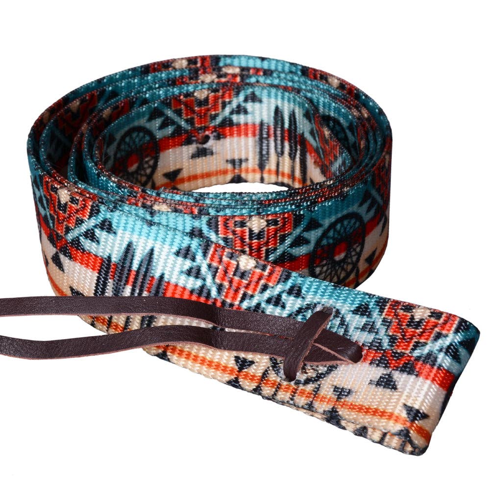 HILASON Fashion Prints 6 Feet Nylon Tie Strap | Horse cinch Western saddle Durable Adjustable: Black