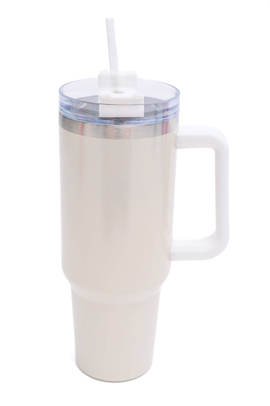 NEW! 40 oz Shimmer Tumbler in Five Colors: White