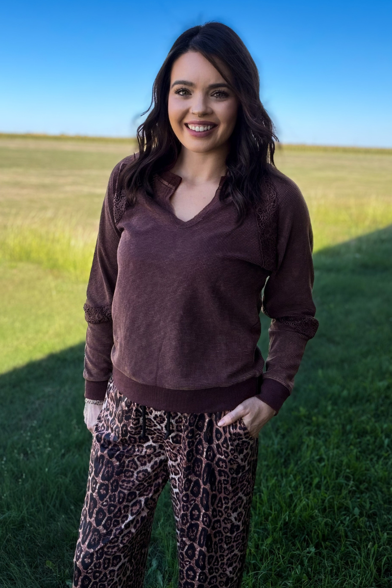 Cowgirl Chic Top - Mocha: XS