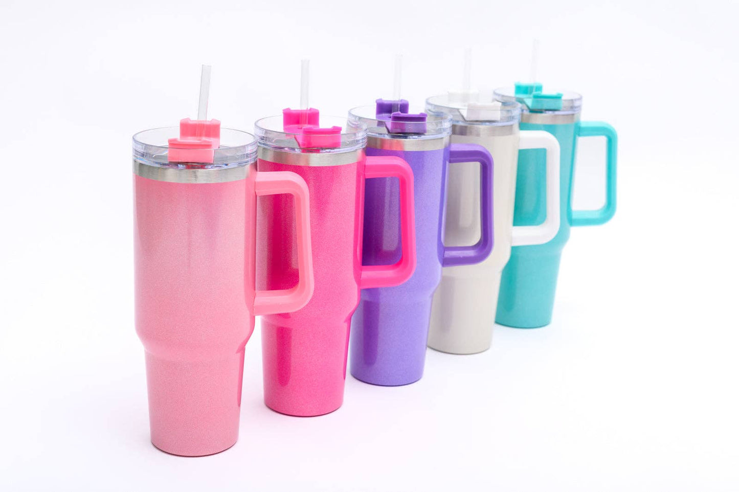 NEW! 40 oz Shimmer Tumbler in Five Colors: White