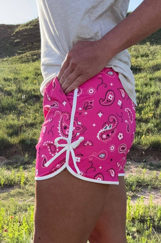 Bandana Babe Hot Pink Shorts: S