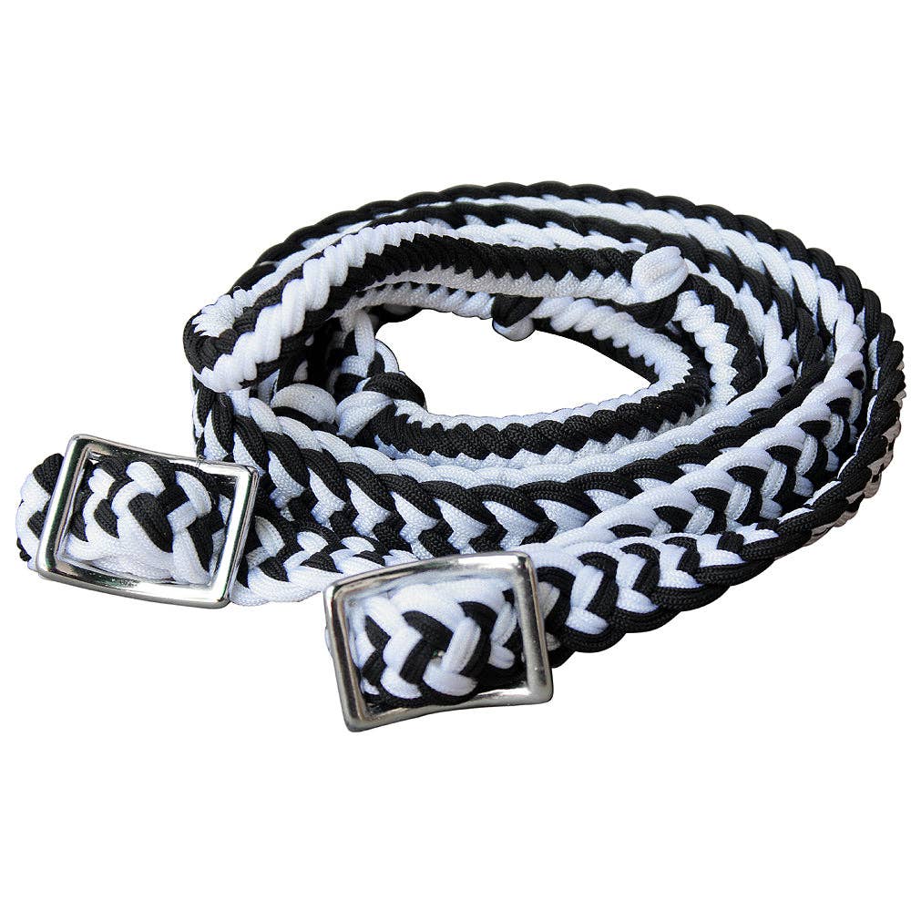Hilason Braided Poly Barrel Horse Racing Reins Flat Grip Knots 1" X 8Ft | Rein Gifts: Red
