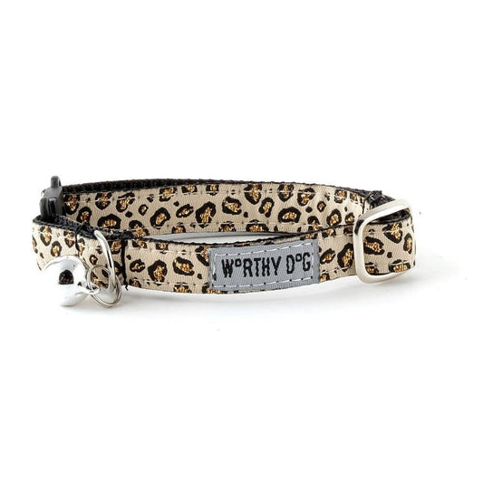 Cheetah Cat Collar: One Size Fits Most / Tan