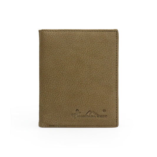 RFID-W001 Genuine Leather Men's Bi-Fold Wallet